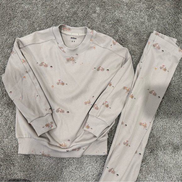 Adee Kids Bicycle Print Ribbed Set - Picture 2 of 6